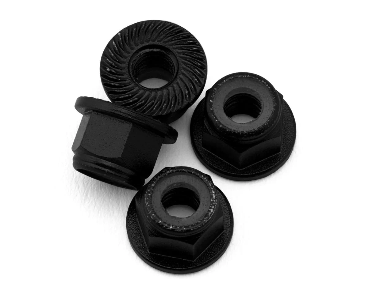 UpGrade RC Aluminum 4mm Serrated Wheel Nuts (4) (Black) UpGrade RC Aluminum 4mm Serrated Wheel Nuts (4) (Black)